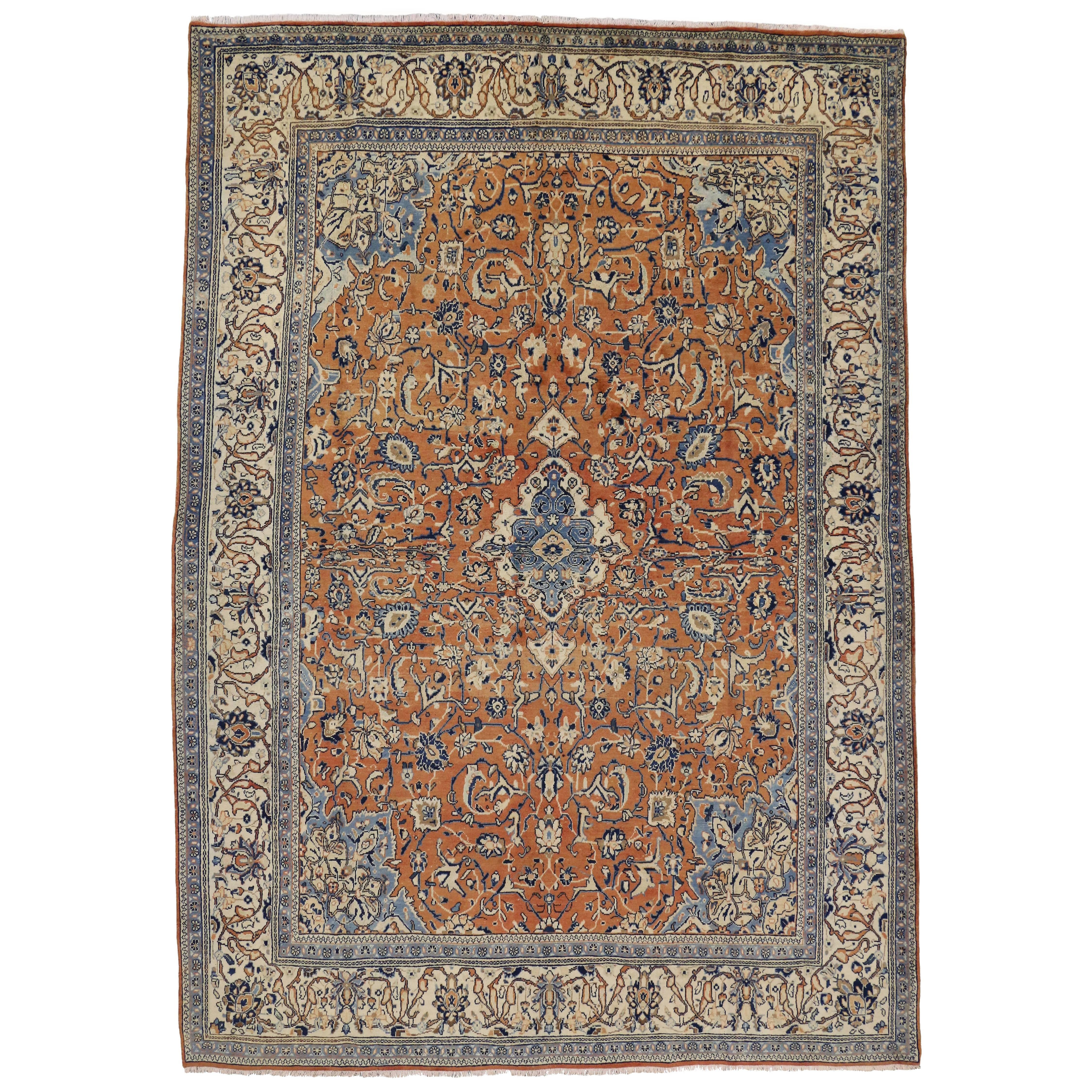 Vintage Persian Mahal Rug With Victorian Style