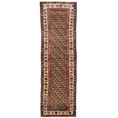 Antique Persian Hamadan Runner with Boteh Pattern, Hallway Runner