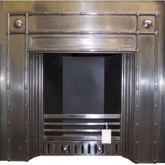 Vintage 20th Century 1930s Art Deco Burnished Fireplace Insert