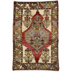 Tapis turc vintage d'Oushak avec style traditionnel moderne