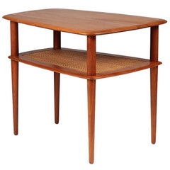 Scandinavian Modern  Teak End or Side Table by Peter Hvidt 