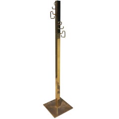 Brass Belgo Chrom Coat Rack Style Maison Jansen