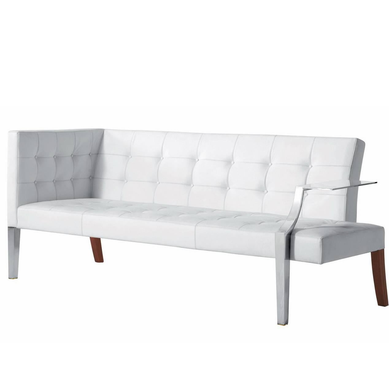 "Monseigneur" Quilted Leather Sofa Designed by Philippe Starck for Driade For Sale