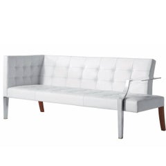 "Monseigneur" Quilted Leather Sofa Designed by Philippe Starck for Driade