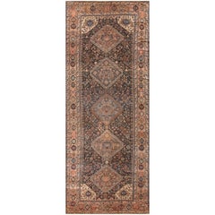 Antique Persian Qashqai Gallery Size Rug. Size: 7 ft x 16 ft 8 in