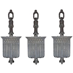 Set of Three Bronze Balusters from the Chicago Federal Building