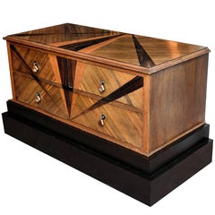 English High Style Art Deco Blanket Chest of Drawers, circa 1930