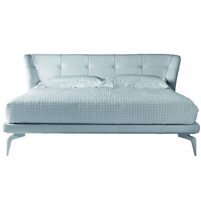 "Leeon" Leather Double Bed Designed by Ludovica and Roberto Palomba for