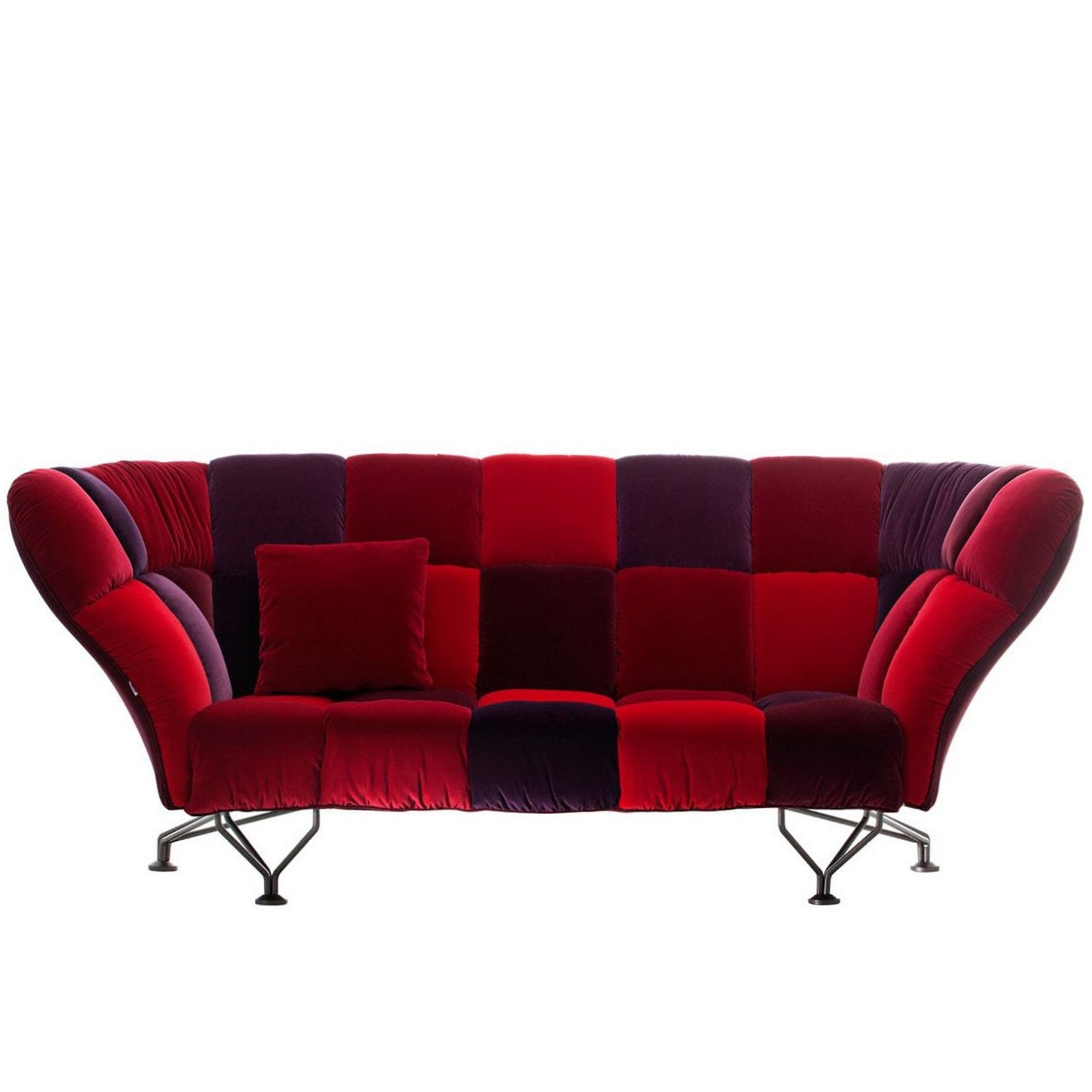 33 Cuscini Loira Velvet Three Seat Sofa Designed By Paolo