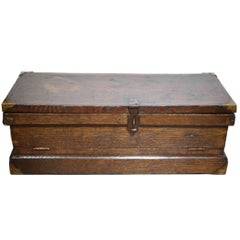 19th Century Elmwood Tool Chest with Drop Front, circa 1800s