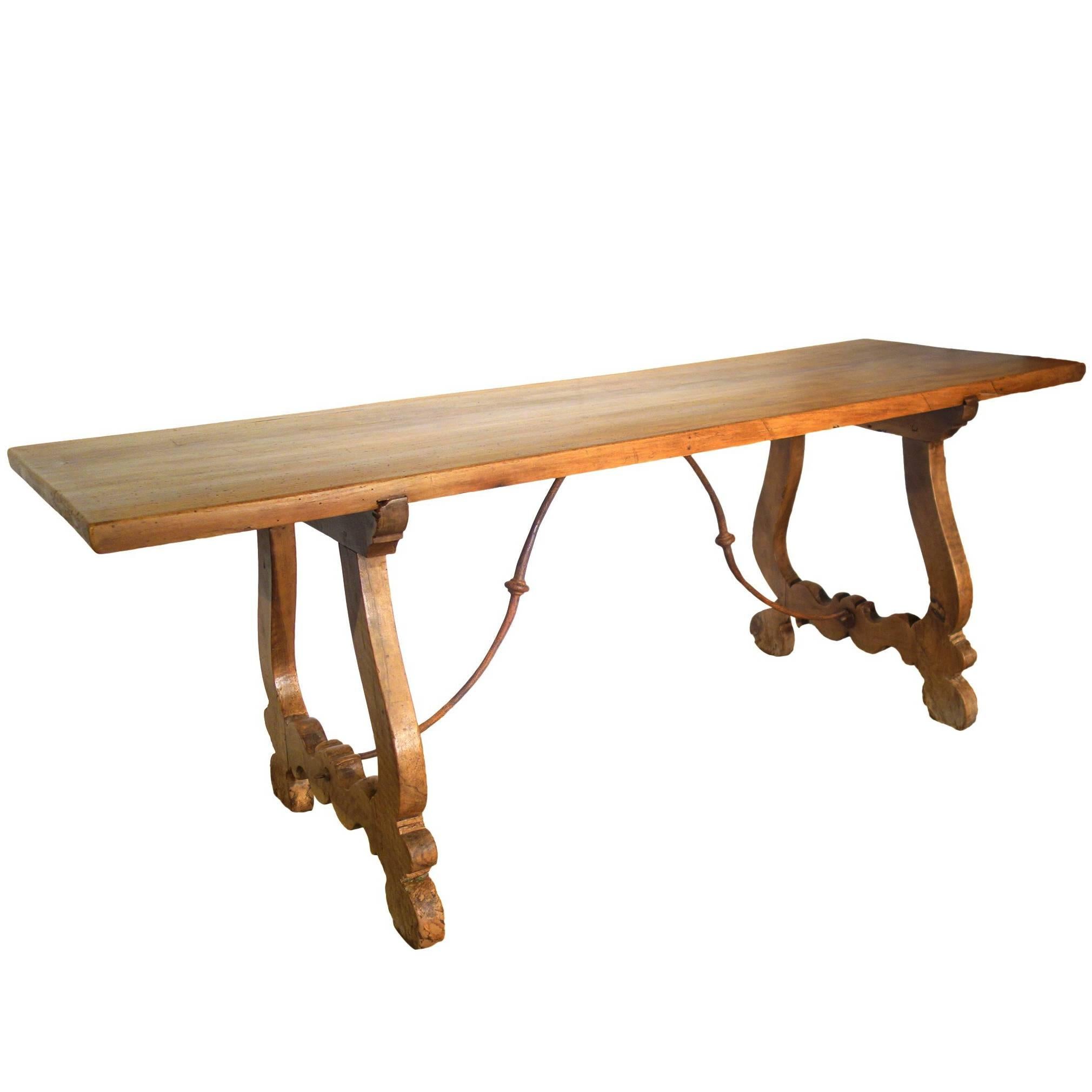 19th C Italian Walnut Farmhouse Table Style in reproduction sizes & finishes