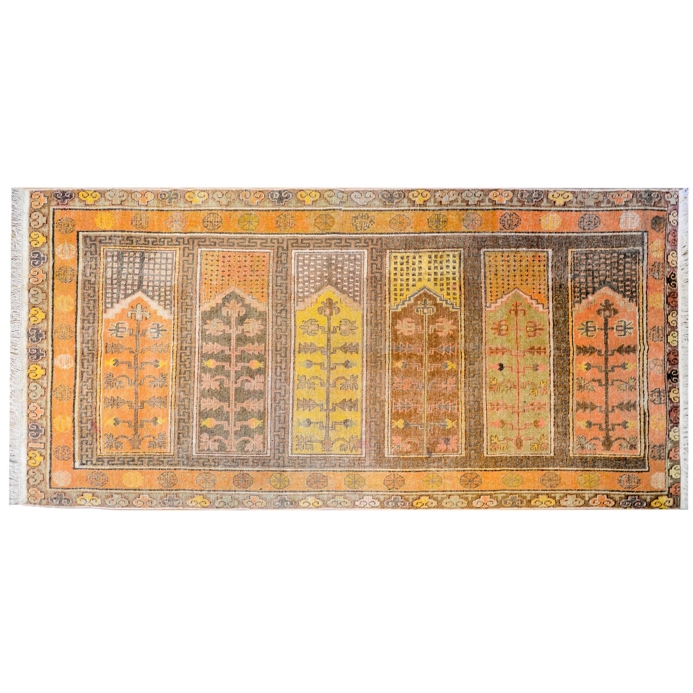 Unique Early 20th Century Khotan Rug For Sale