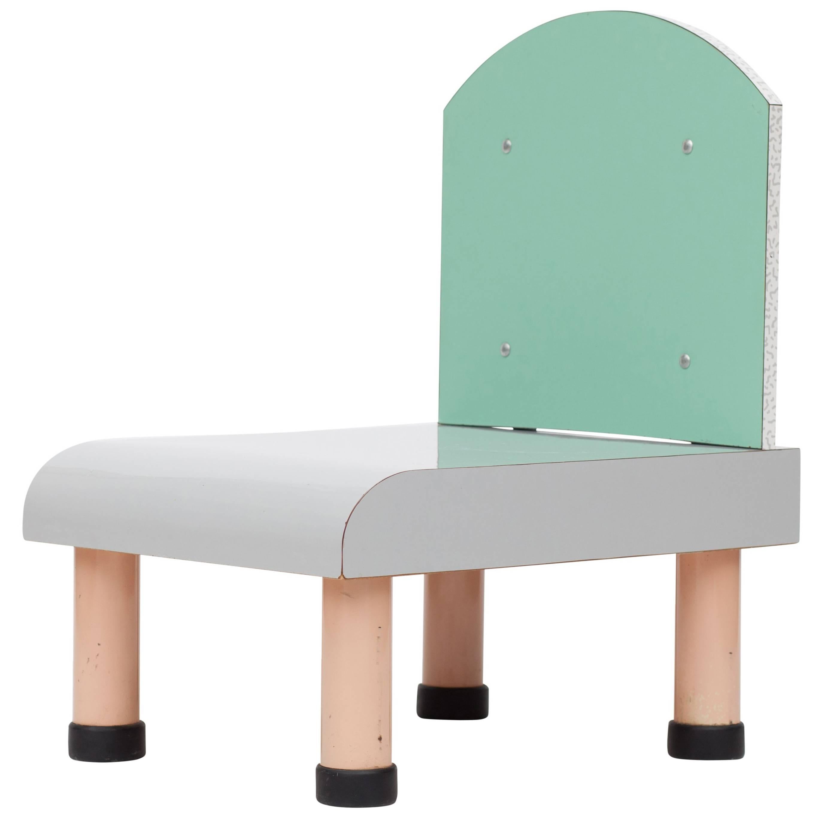 Postmodern Ettore Sottsass style Memphis Chair, Italy, 1980s