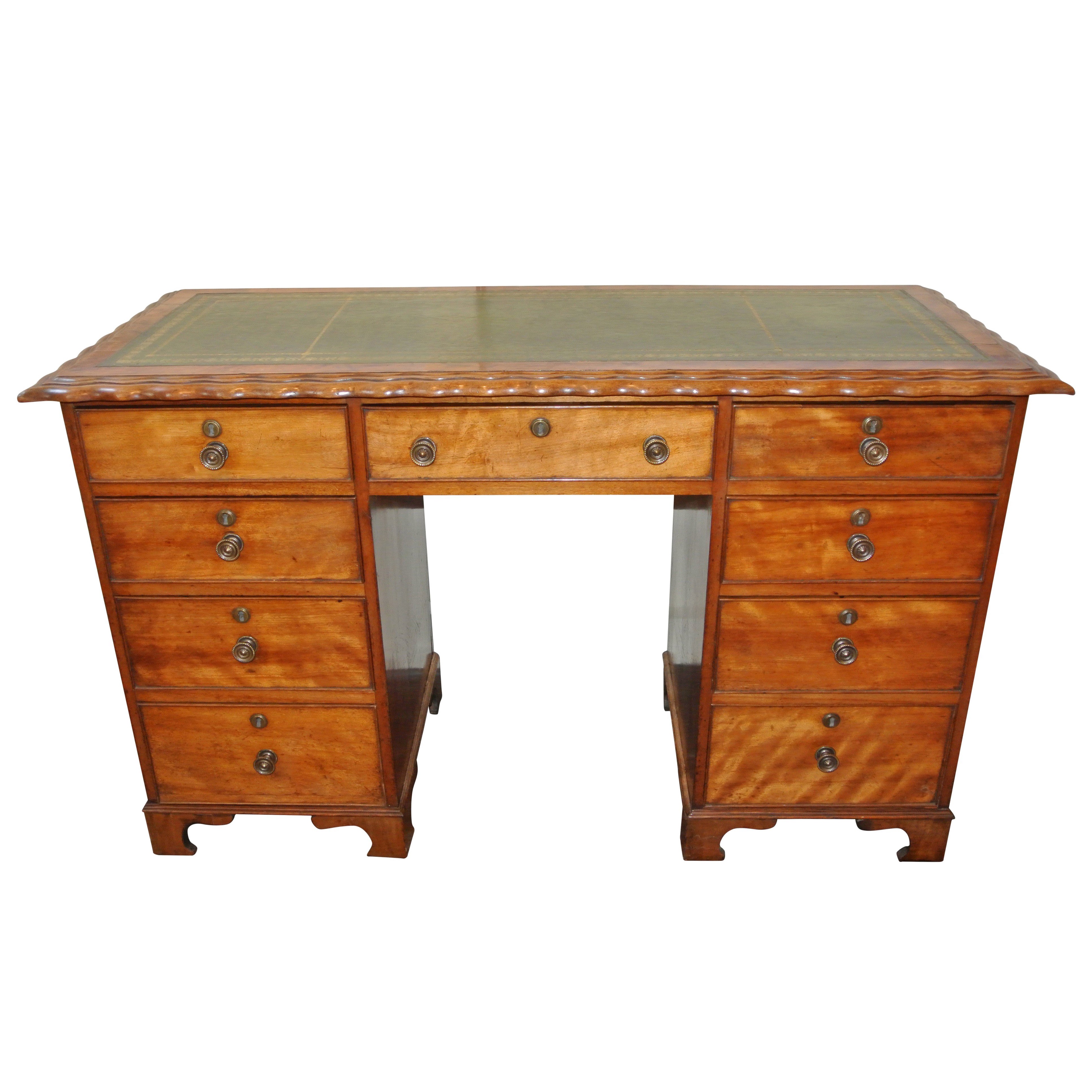 Small Antique Mahogany Kneehole Desk At 1stdibs