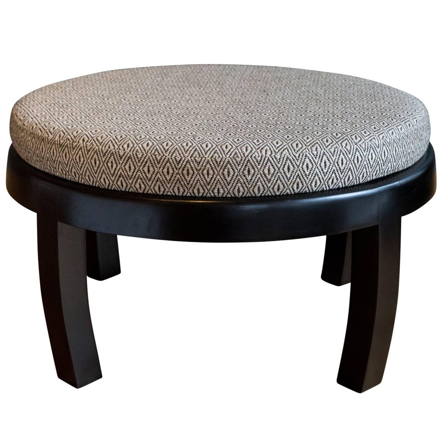 Upholstered Ottoman in the Style of Michael Taylor for Baker