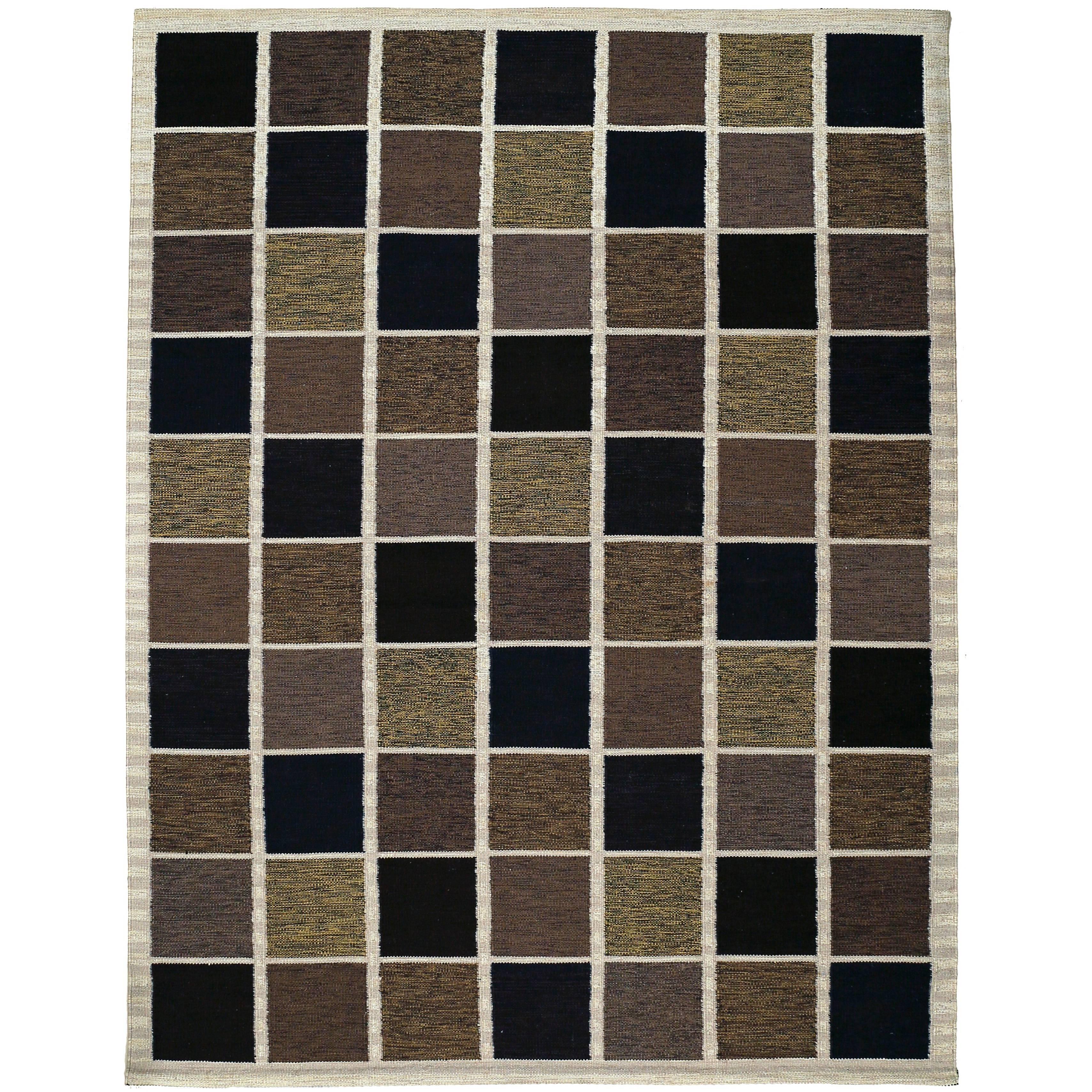 Scandinavian Modern Kilim Carpet For Sale