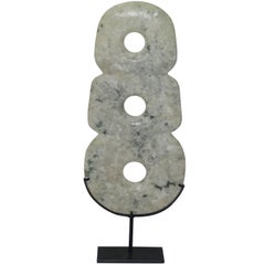 Three Vertical Circle Jadeite, China, Contemporary