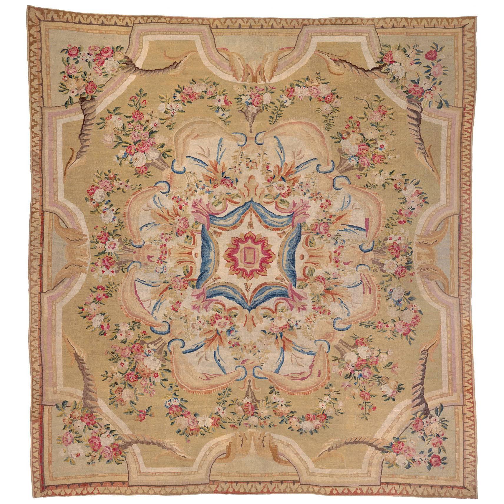 French Aubusson Rug, 1770