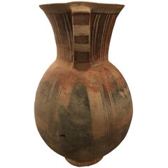 Niger Handled Painted Terra Cotta Vase, Africa, 1920s
