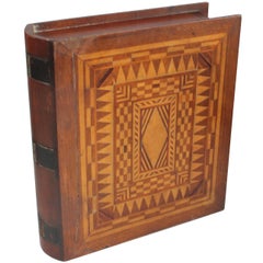 Antique 19th Century Folky Inlaid Bible Box