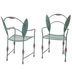 Andrea Branzi, Two Wrought Iron Chairs, Prototype, Italy