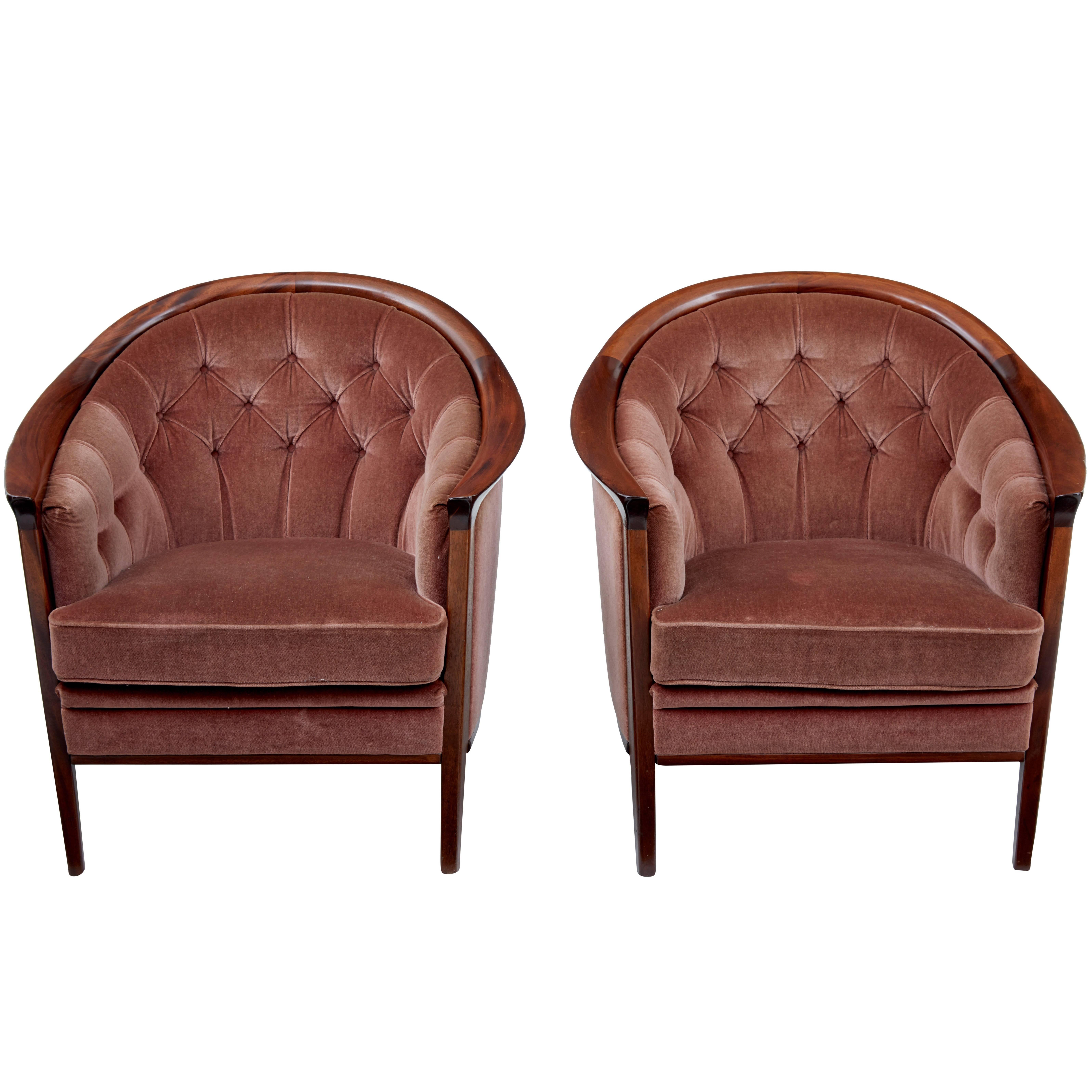 Pair of 1960s Swedish Andersson Armchairs
