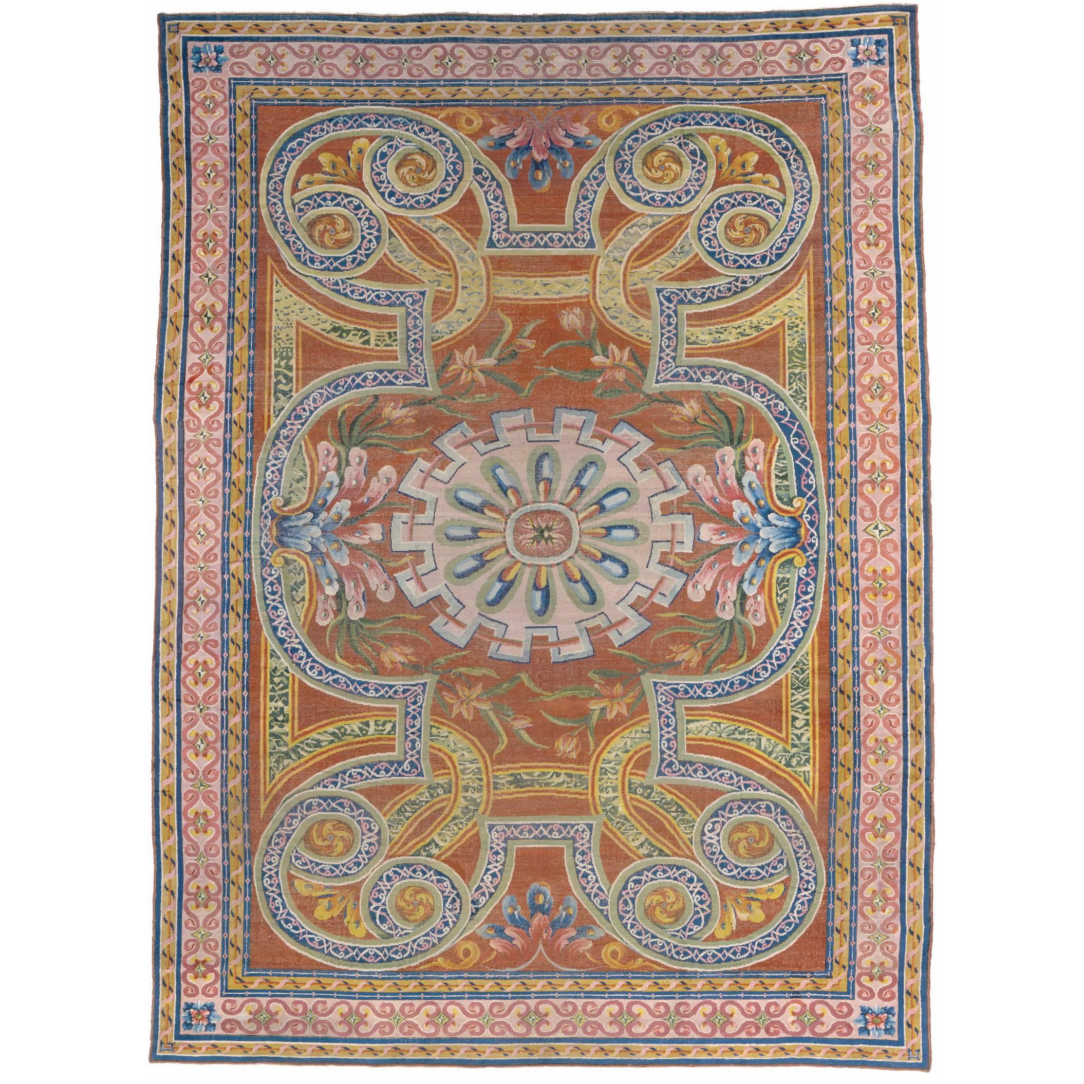 Spanish Cuenca Rug, 1790 For Sale