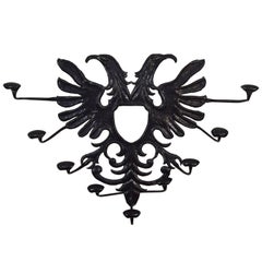 Spanish Double-Headed Eagle Insignia Iron Hat Rack