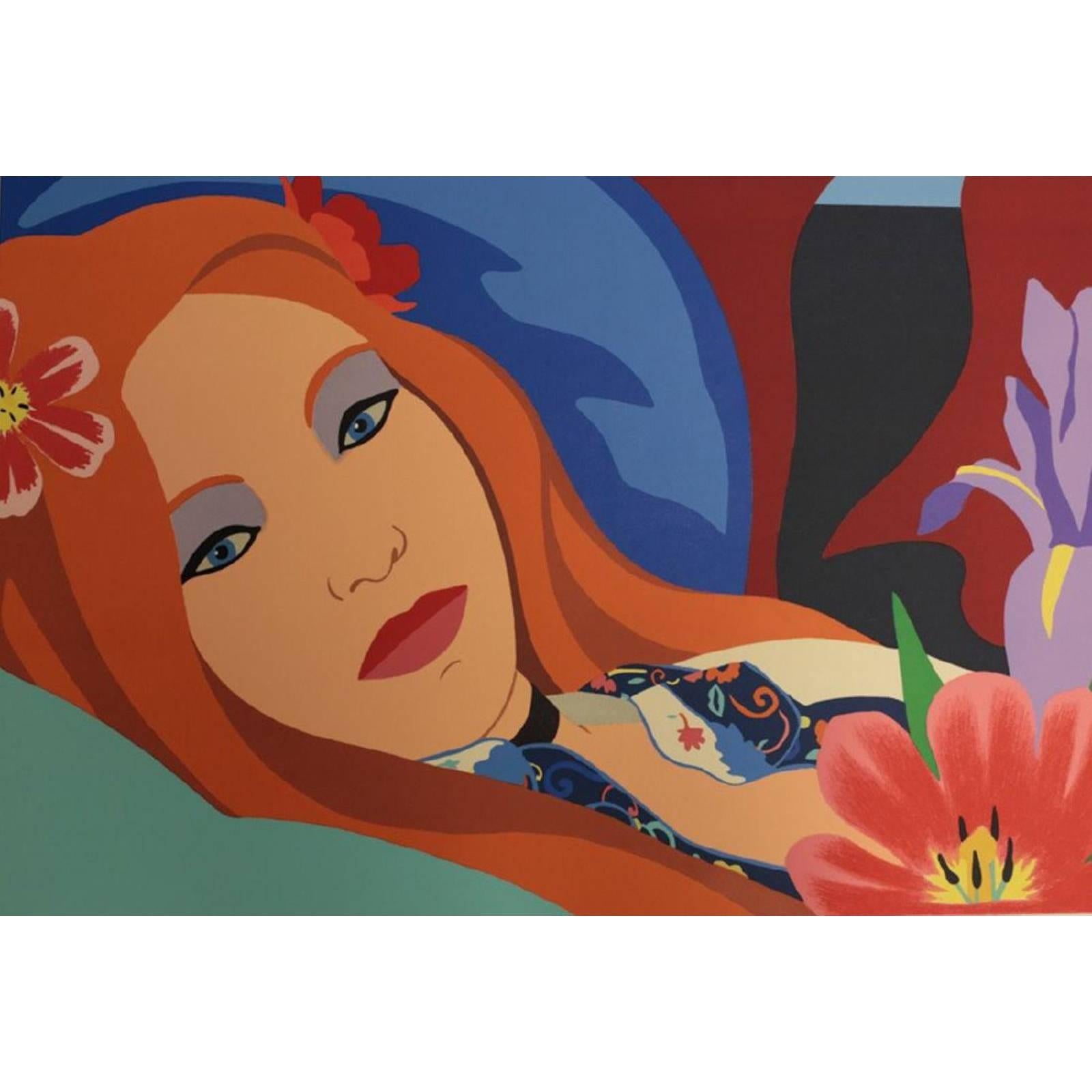 Colored Lithograph "Lulu" by Tom Wesslemann