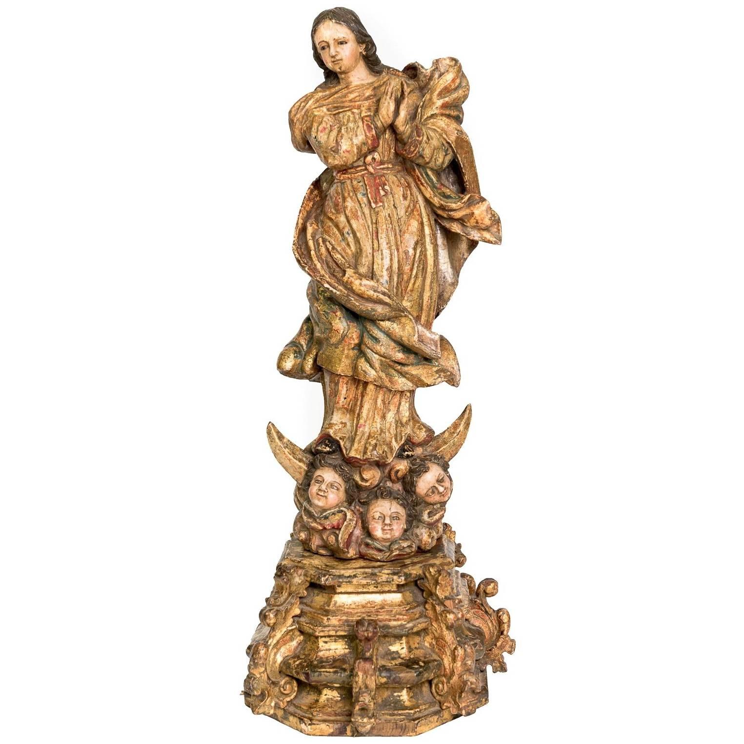 18th Century Immaculate Conception "Bulto" Virgin