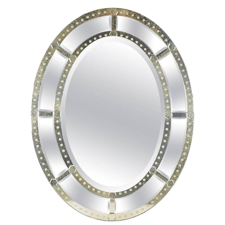 Large Oval Standing Mirror at 1stDibs