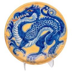Late Colonial Mexican Talavera Dragon Plate