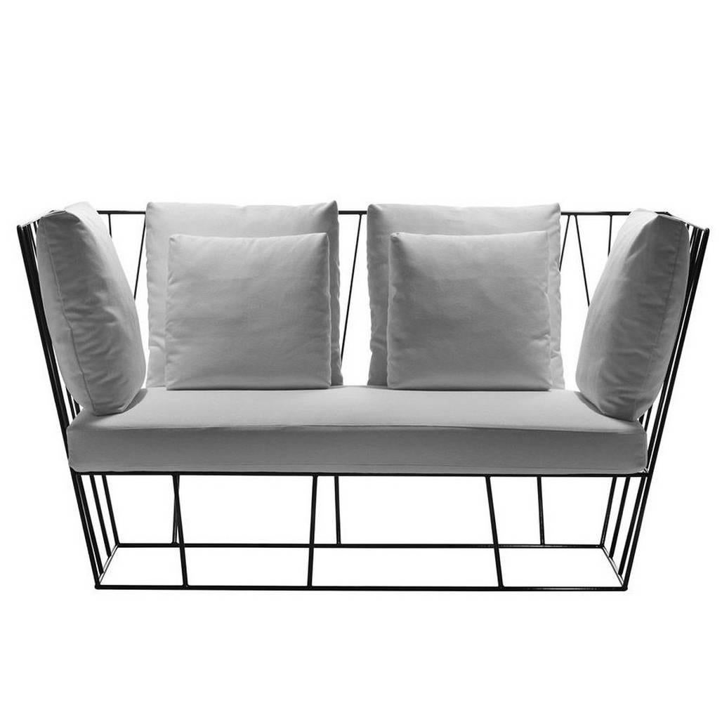 "Herve'" Outdoor Two-Seat Sofa Designed by Lievore Altherr for Driade For Sale