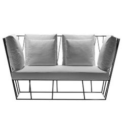 Vintage "Herve'" Outdoor Two-Seat Sofa Designed by Lievore Altherr for Driade