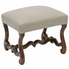 Early 19th Century French "Os de Mouton" Walnut Bench