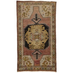 Vintage Turkish Oushak Rug with Modern Traditional Style
