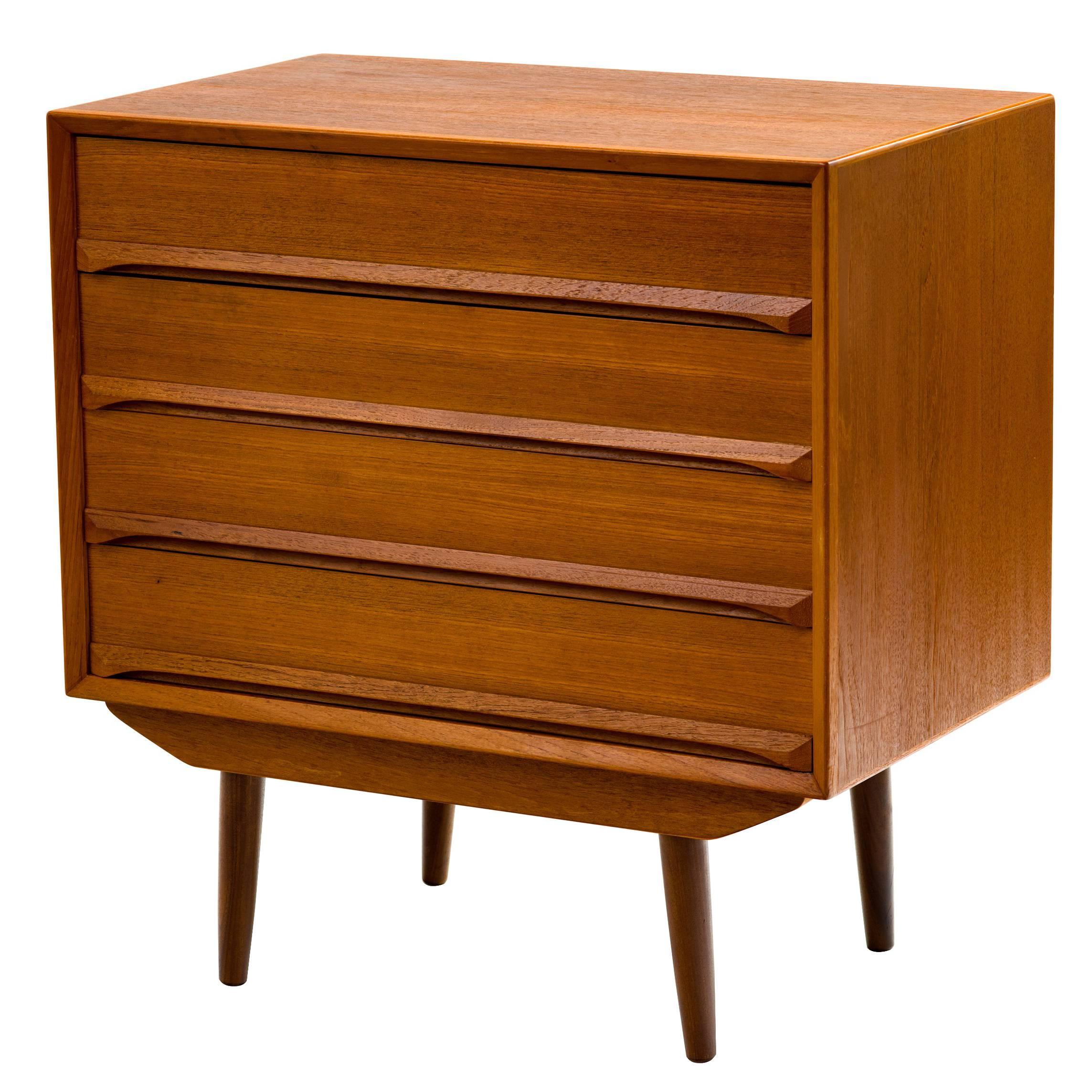 Svend Aage Madsen Small Teak Chest of Drawers, 1960s