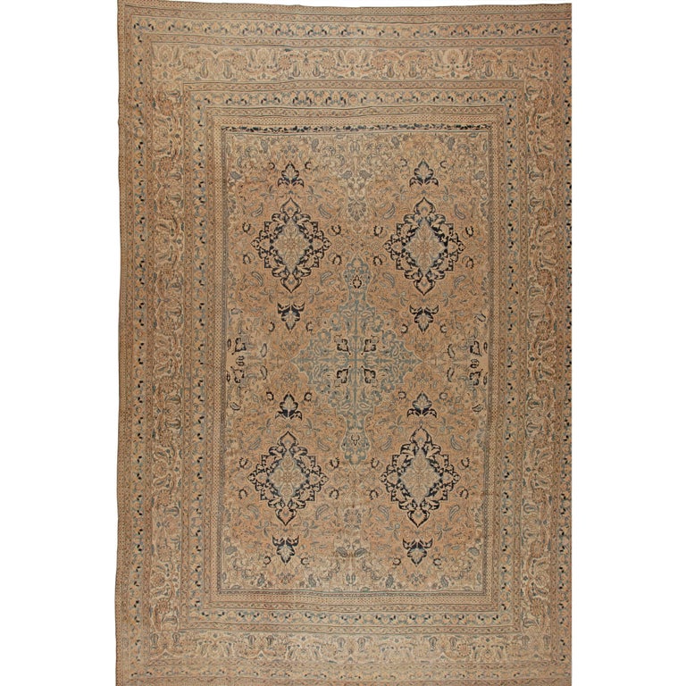Extra Large Antique Persian Meshad Rug For Sale at 1stDibs