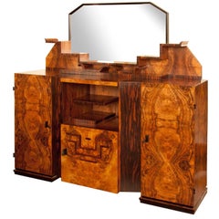 Art Deco Sideboard Credenza Spanish Olive wood and Macassar by 0svaldo Borsani 