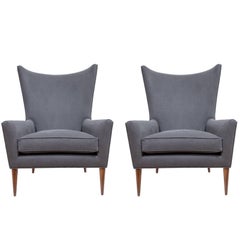 Pair of Morton Curved Back Wing Chairs