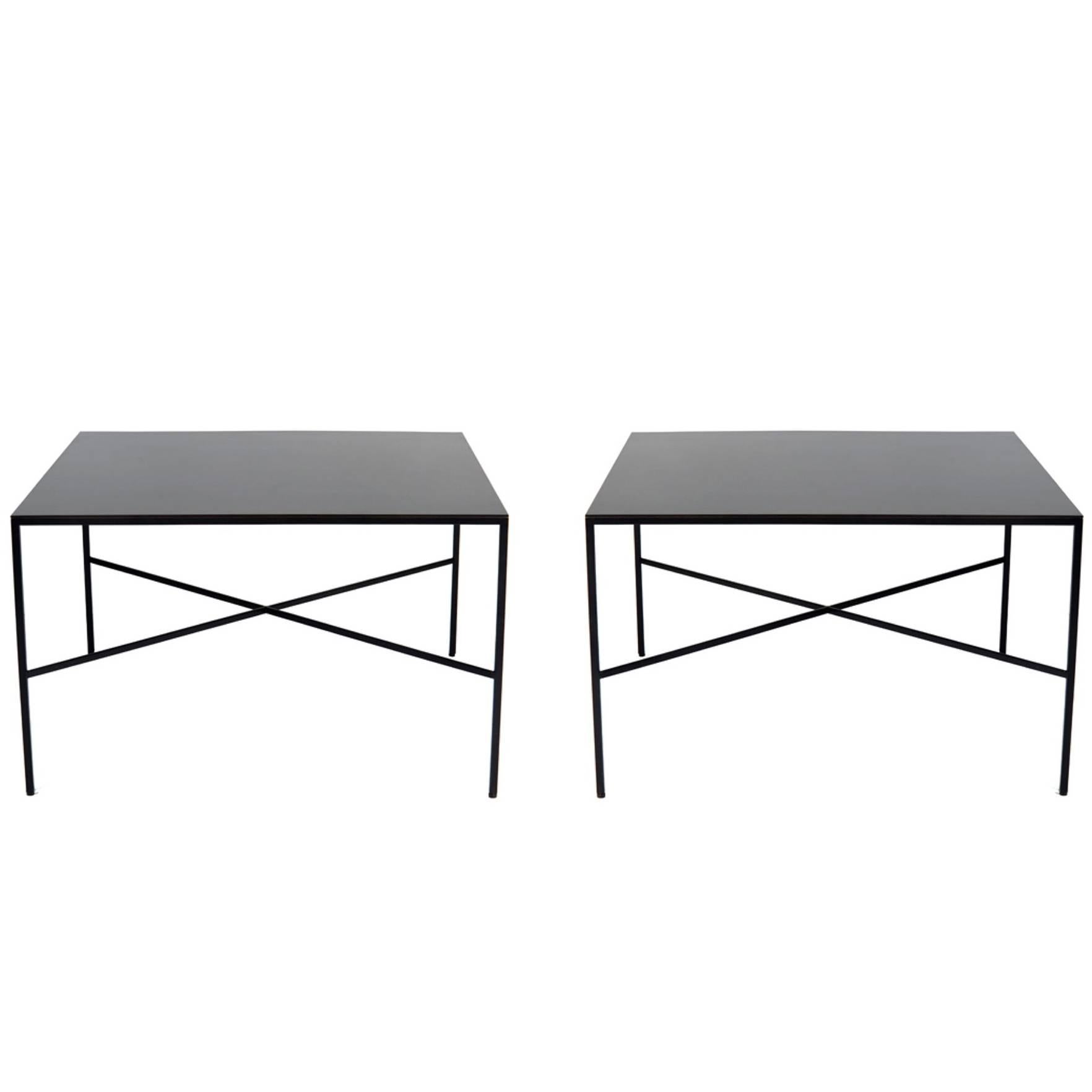 Pair of Luke X-Base Tables For Sale