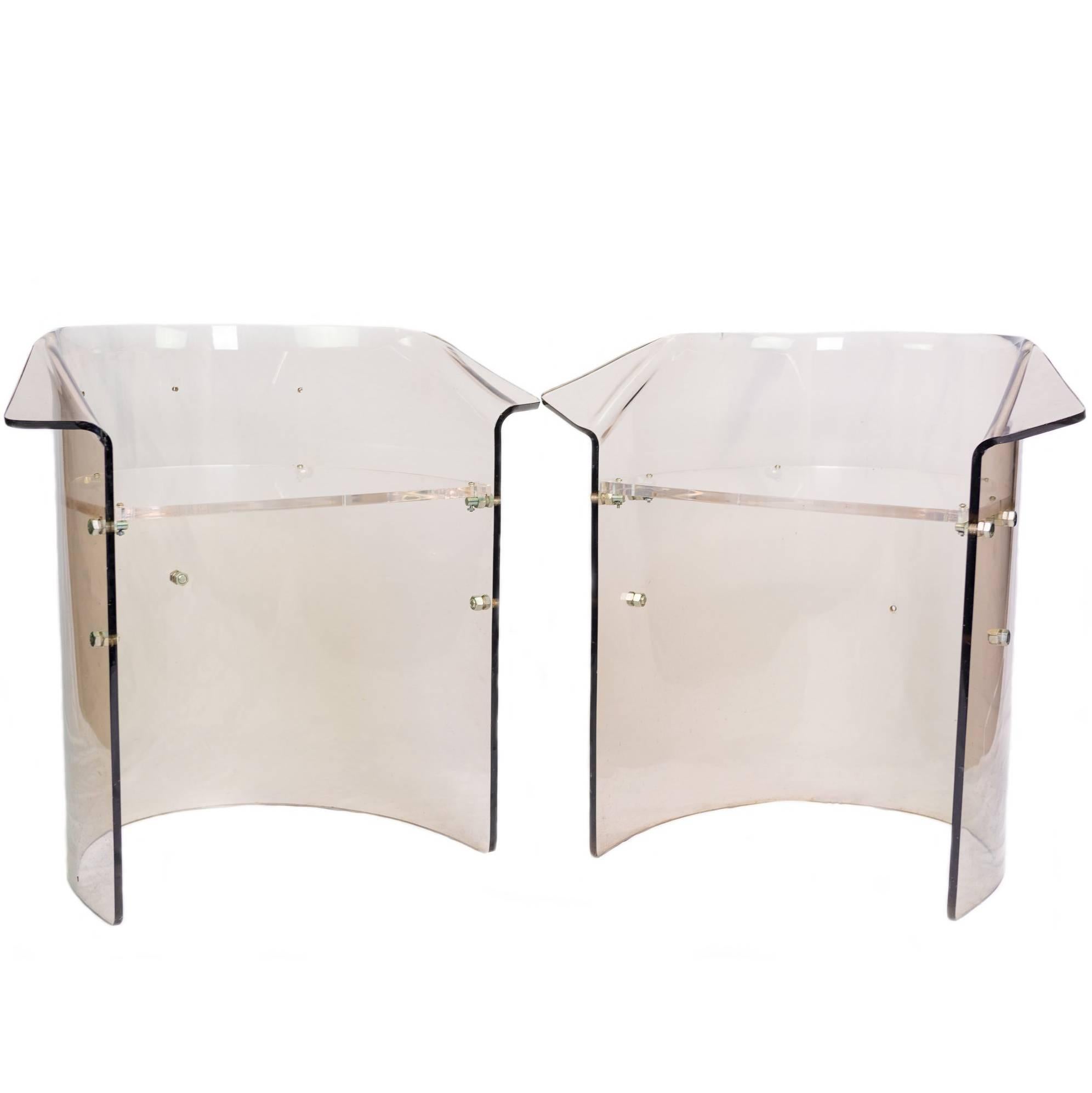Set of Five Mid-Century Modern Lucite Chairs For Sale