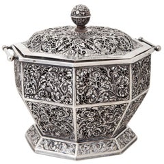Octagonal Silver Scent Pot, Vienna, 1837
