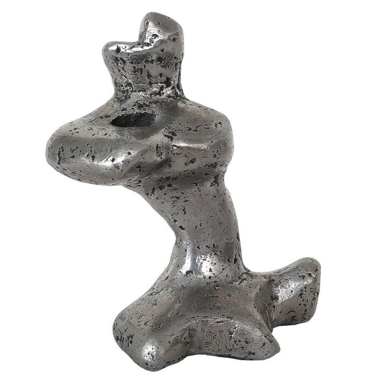 Cast Aluminum Abstract Nude Sculpture In The Style Of Henry Moore