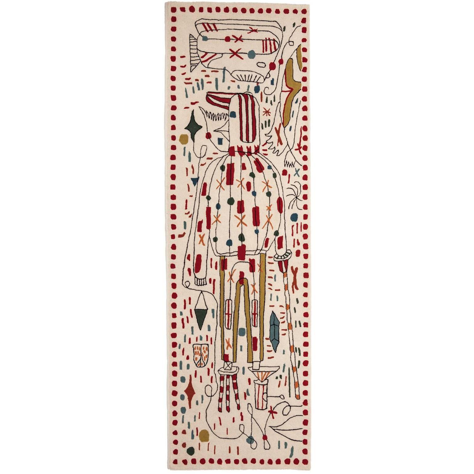 Contemporary Hayon x Nani Hand-Tufted Wool Floor Runner by Jaime Hayon