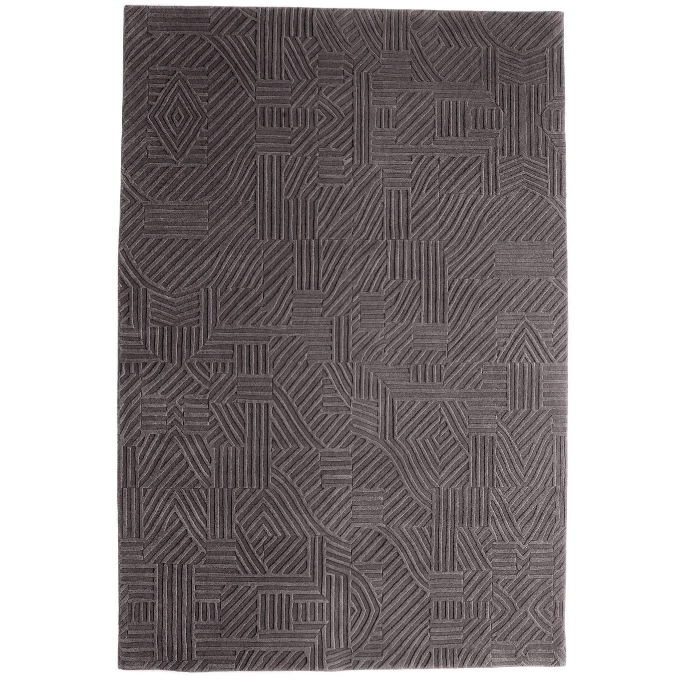 African Pattern Two Area Rug in Hand-Tufted Wool by Milton Glaser Large
