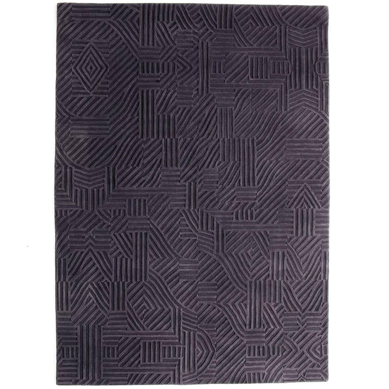 African Pattern Three Area Rug in Hand-Tufted Wool by Milton Glaser Large