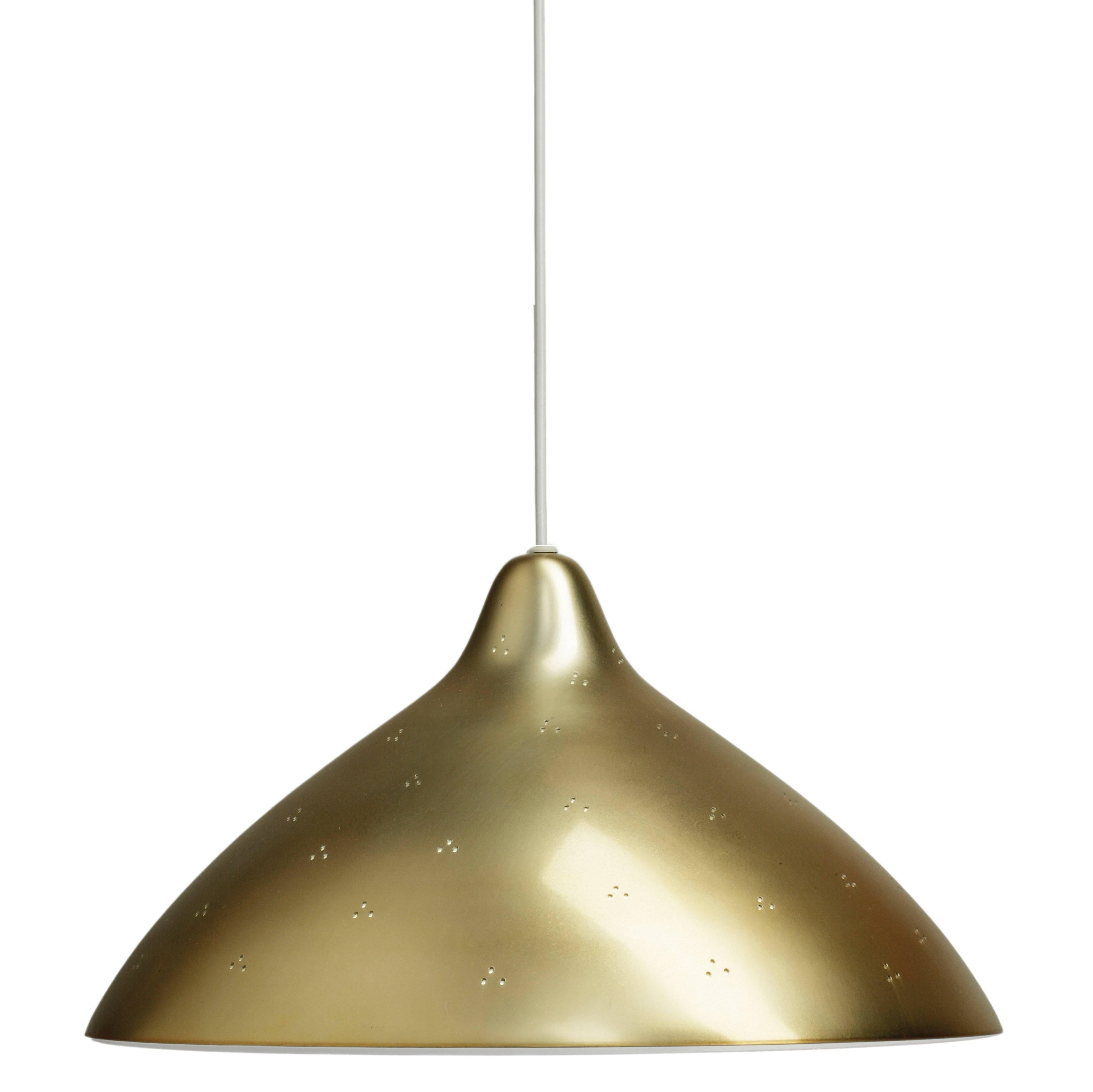 Lisa Johansson-Pape Large Brass Perforated Metal Pendant