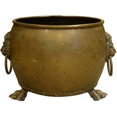 19th Century Brass Log Bucket