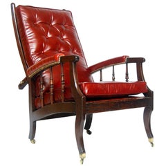 Antique Victorian Morris & Co. Style Reclining Chair attributed to James Schoolbred & Co
